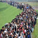 multitude of migrant fleeing war and economic unrest